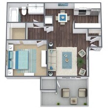 1 Bed • 1 Bath floor plan